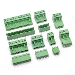 100 adet Pitch 5.08mm Terminal bloğu konektörü 2EDG 5.08mm 2-12 Pin Pcb vida konektör Terminal bloğu KF2EDG soket PCB vida