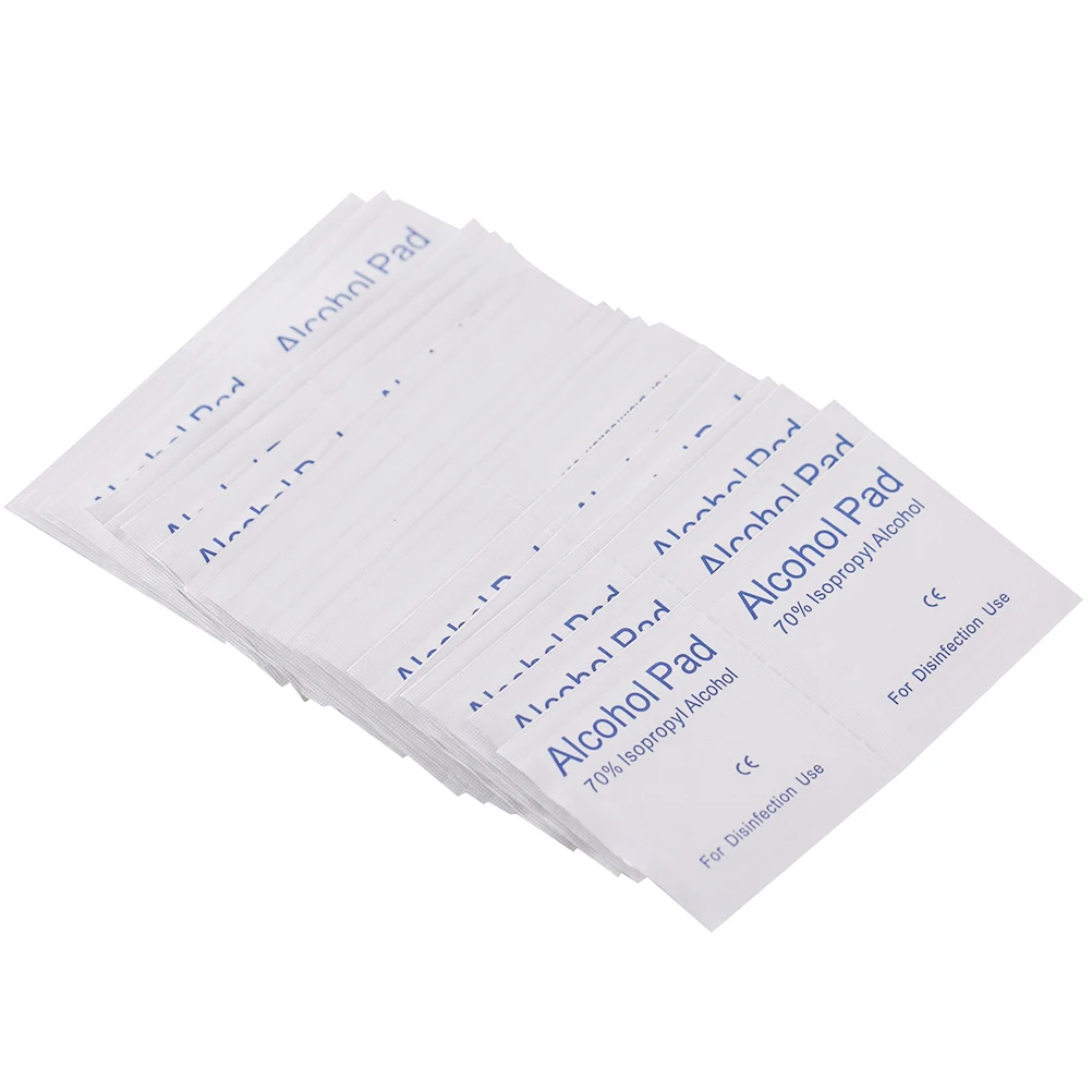 100Pcs/Box Alcohol Wet Wipe Disposable Prep Swap Pad Antiseptic Skin Cleaning Makeup Pad