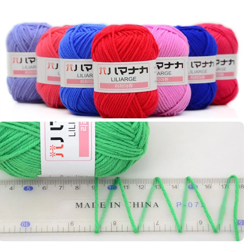 25 Grams/Ball Handmade DIY Milk Cotton Line Baby Knitting Wool Yarn For Sweater Doll Soft Thickness Line Crochet Yarn