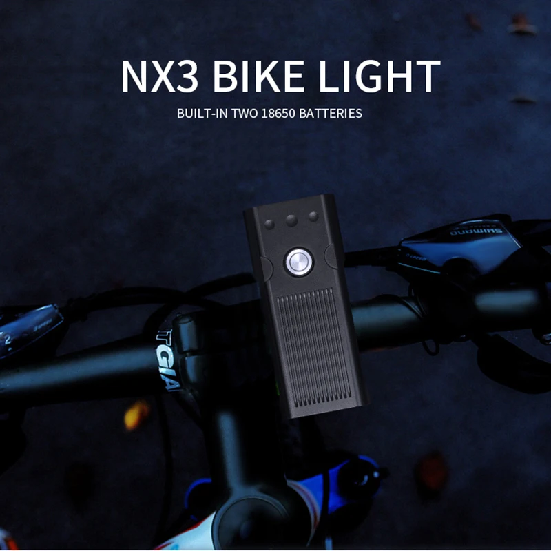 Imagem -06 - Poderoso Usb Recarregável Bicicleta Luz Farol Led Lanterna para Ciclismo Acessórios de Bicicleta Ipx5 Impermeável 5200mah