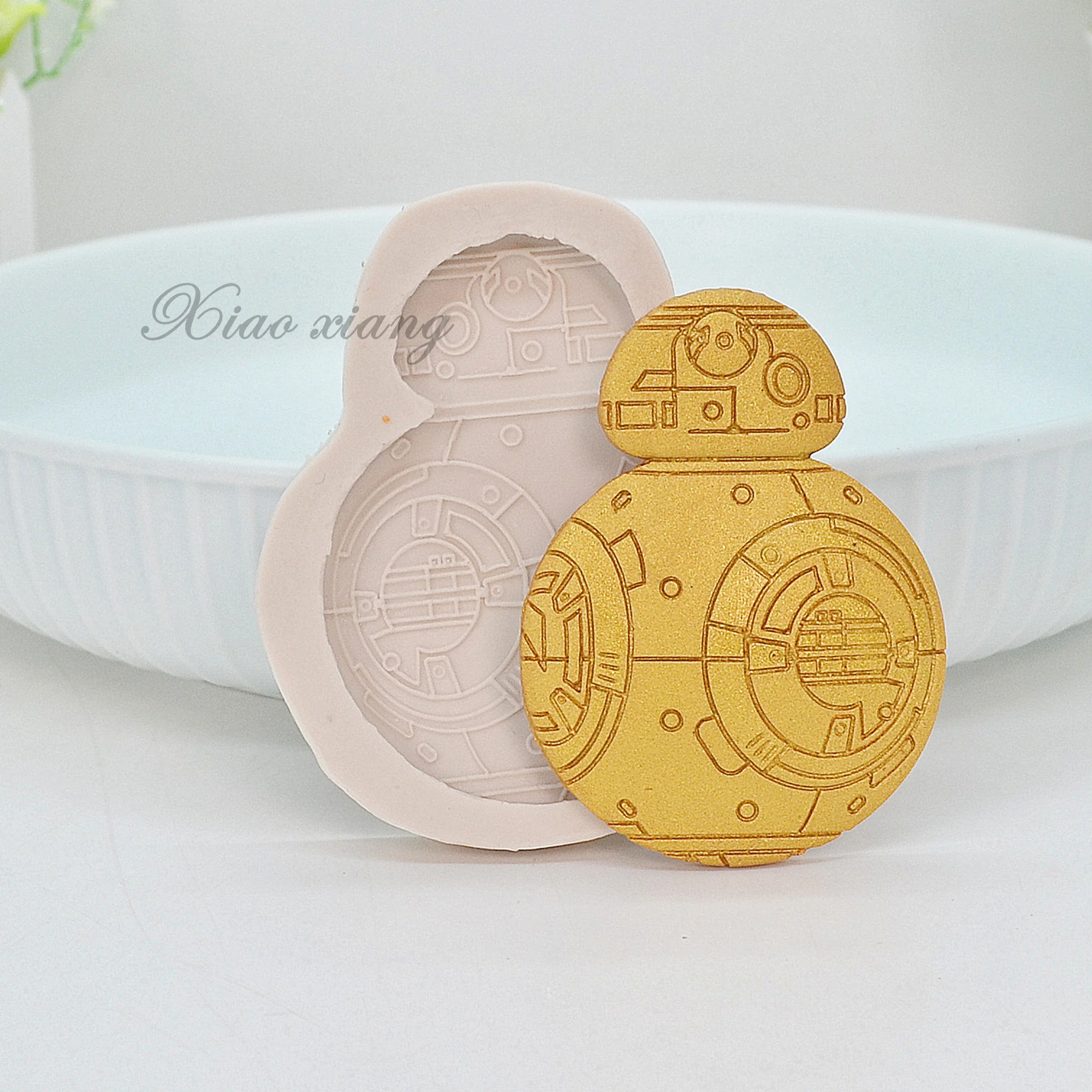 robots silicone mold Resin kitchen Baking tools DIY chocolate cake dessert bread fondant mold for Cake Decorating Tools M807