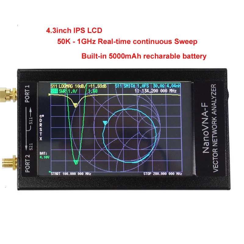 NanoVNA-H 50KHz~1.5GHz VNA 2.8inch LCD HF VHF UHF UV Vector Network Antenna Analyzer Digital Nano VNA-H Tester Instrument