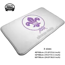 Always Ready Fleur - De - Lis Scouting World Scout Emblem Symbol Soft Cushion Home Carpet Door Mat Car Rug Camping Aunt