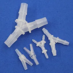 200~5pcs 2.4-6.4mm Y-Type Tee Connectors PP Plastic Pipe Sppliters Aquarium Fish Tank Air Pump Hose Distributor Connector