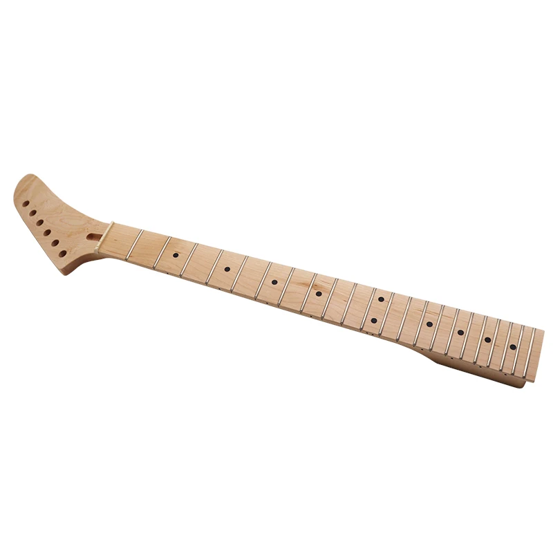 T Shape Electric Guitar Neck 6 String T Neck 22 Frets Natural Color Matte Finish Canada Maple Guitar Neck For Electric Guitar