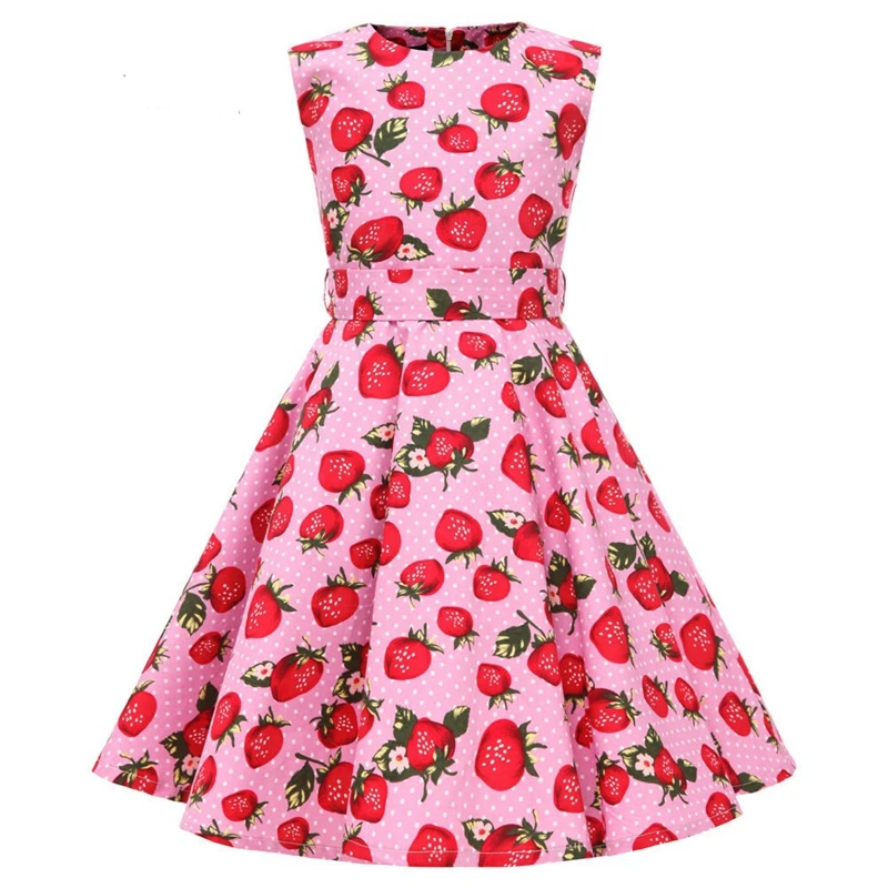 Schwarzes Kleid mit Punkten für Mädchen, A-Linien-Kleid, Urlaubskleidung, Kinderkleidung, Kleid. – Detail 9