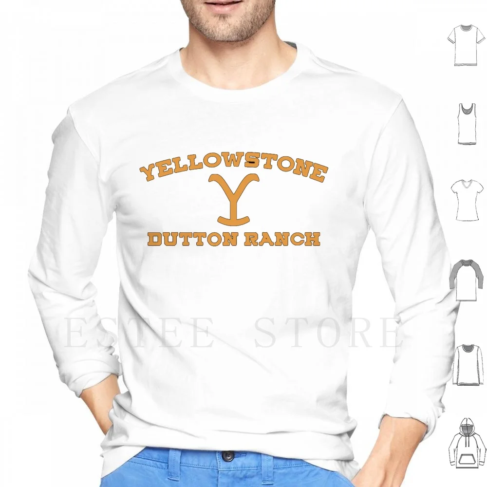 Sudaderas con capucha Yellowstone de manga larga Montana Yellowstone Cowboy Dutton Dutton Ranch Yellowstone Dutton Ranch