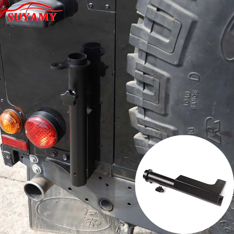 

Car Off Road Refit Tailgate Flagpole Holder Mounting Bracket Flag Pole Antenna Mount For Land Rover Defender 2004-19 Accessories