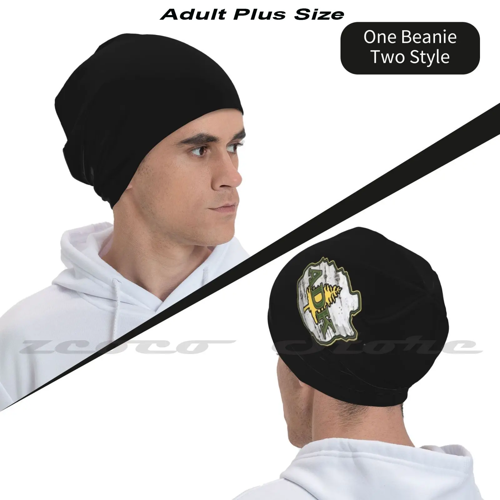 Adk White Birch Bark Background Diy Pullover Cap Knit Hat Plus Size Keep Warm Elastic Soft Adk Adirondacks Hiking Adk Outline image 4