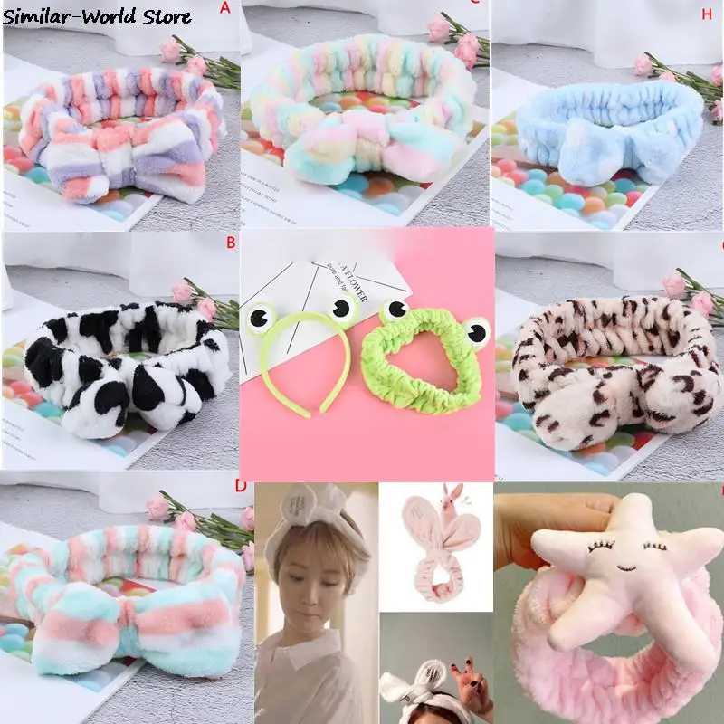 Women Hair Bands Makeup Headband Bath Face Washing Facial Hair Ties Simple Soft Cute Fashion Hair Accessories