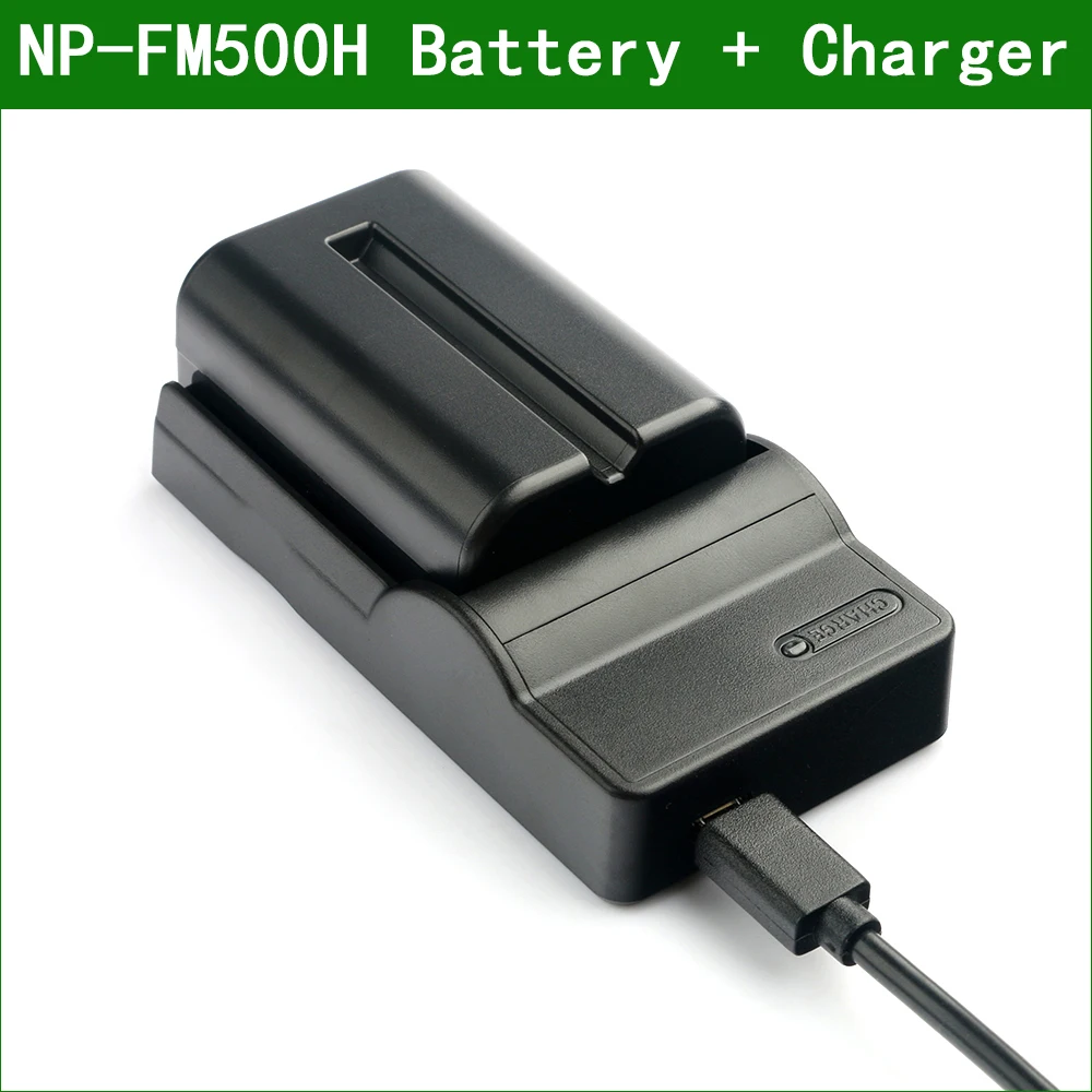 NP-FM500H FM500H NPFM500H Camera Digital Battery + Charger For Sony ILCA-77M2 ILCA-99M2 SLT-A57 SLT-A58 SLT-A65 SLT-A77 SLT-A99