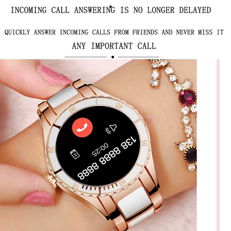 Classic Women Smart Watch Z73 Lady Luxury Smartwatch BT Answer Call Heart Rate Blood Pressure SpO2 Sleep Monitor Fitness Tracker