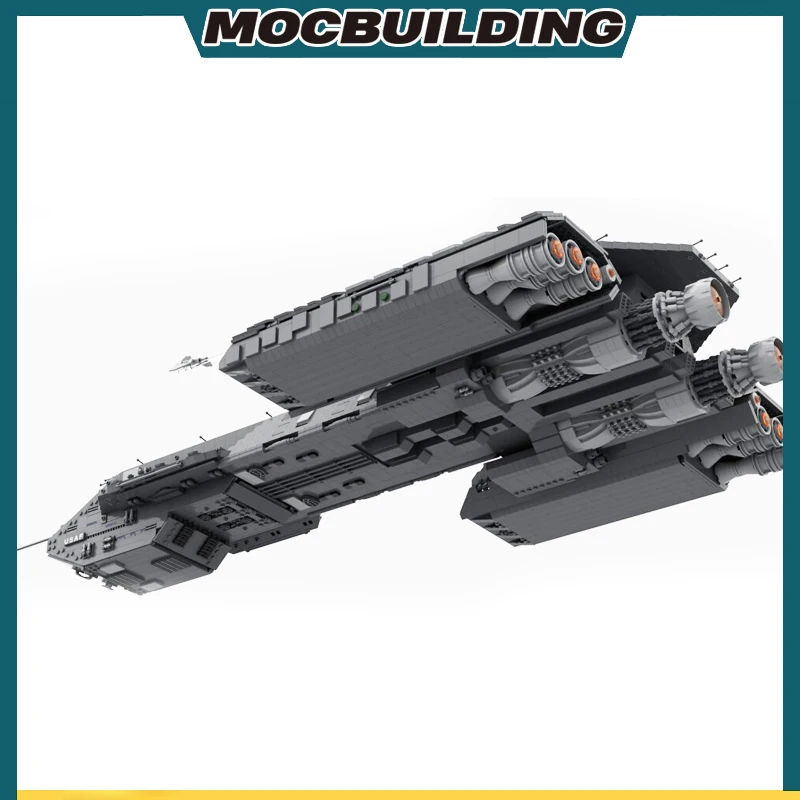 MOC Space Interstellar Stargateed SG-1 USS Daedalus Spaceships Fleet Building Blocks Transport Airship Model Bricks Toys 9429PCS