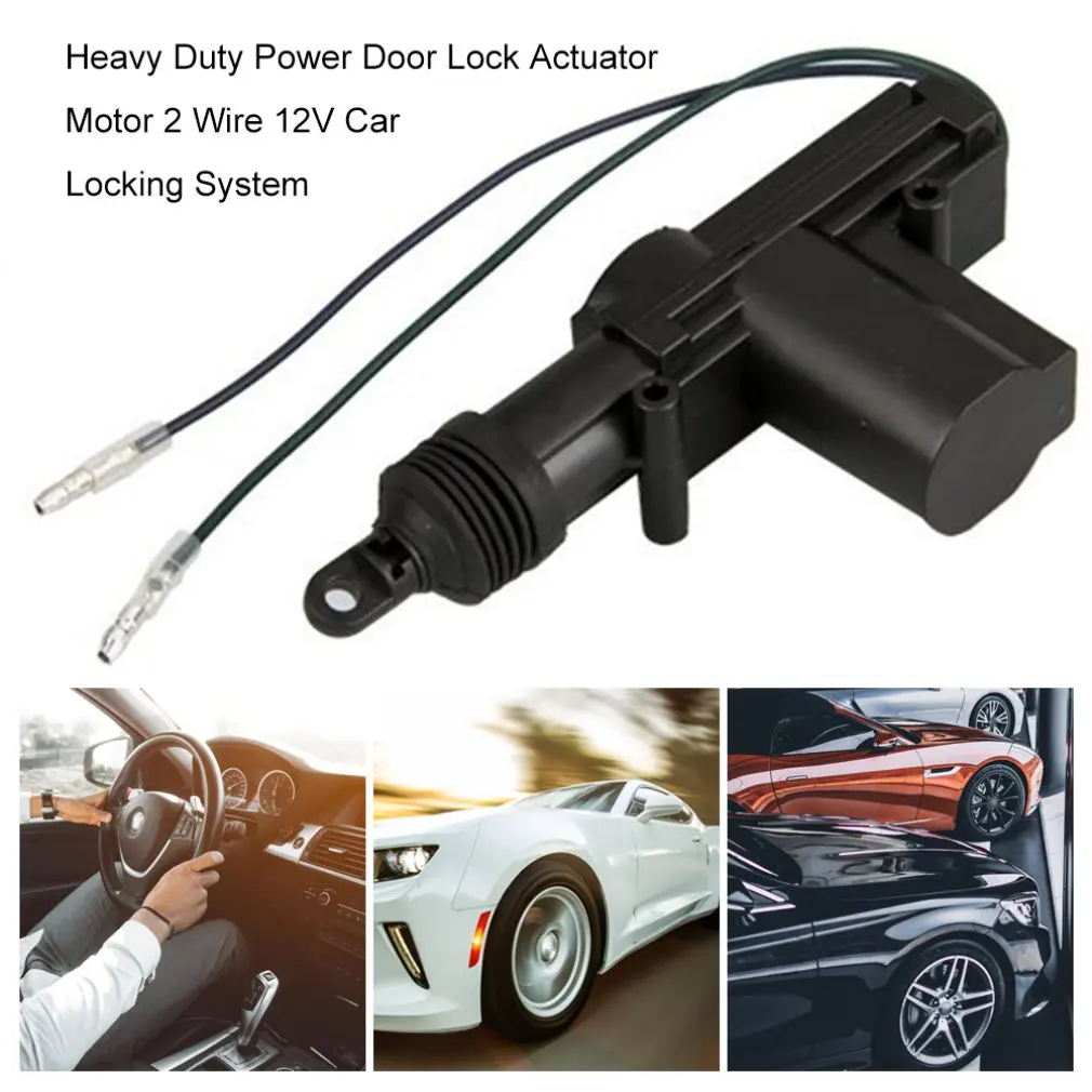 2/5 Wire 12V Car Central Locking System Actuator Single Gun Type Kit Driver Motor Door Lock Universal Heavy Duty Power Door Lock