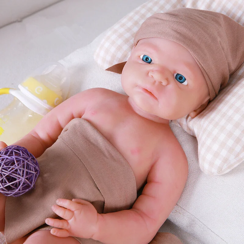 Lifelike Silicone Material Simulation Girl 23'' Soft Silicone Doll for Newborn Girl 5100g