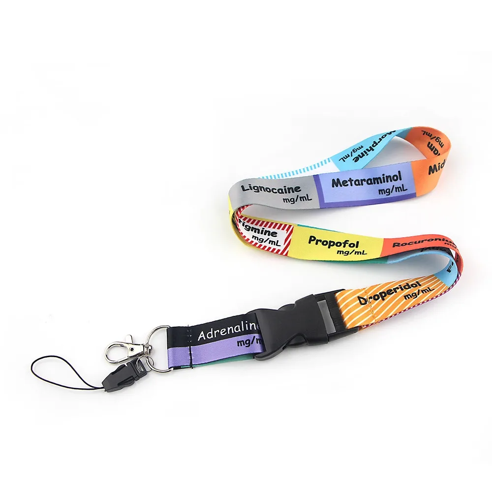 Medical Series ICU Keychain Lanyard For Keys Mobile Phone Straps USB ID Card Badge Holder Necklace Keycord Webbing Ribbon