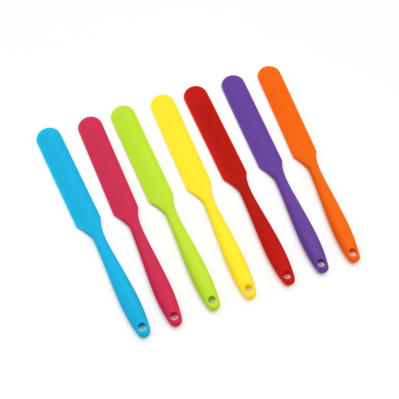 Silicone spatula cream Baking Cream Mixing Butter scraper Brush Cake Smoother Polisher Cake Fondant Decor one-piece Steel core
