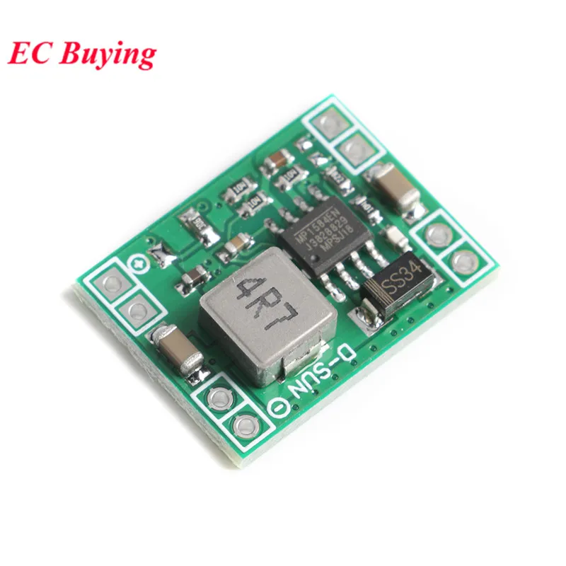 20Pcs/1pc Ultra-Small DC-DC MP1584 3A 3.3V 5V 9V 12V Adjustable Buck Step Down Converter Power Supply Module for Arduino LM2596