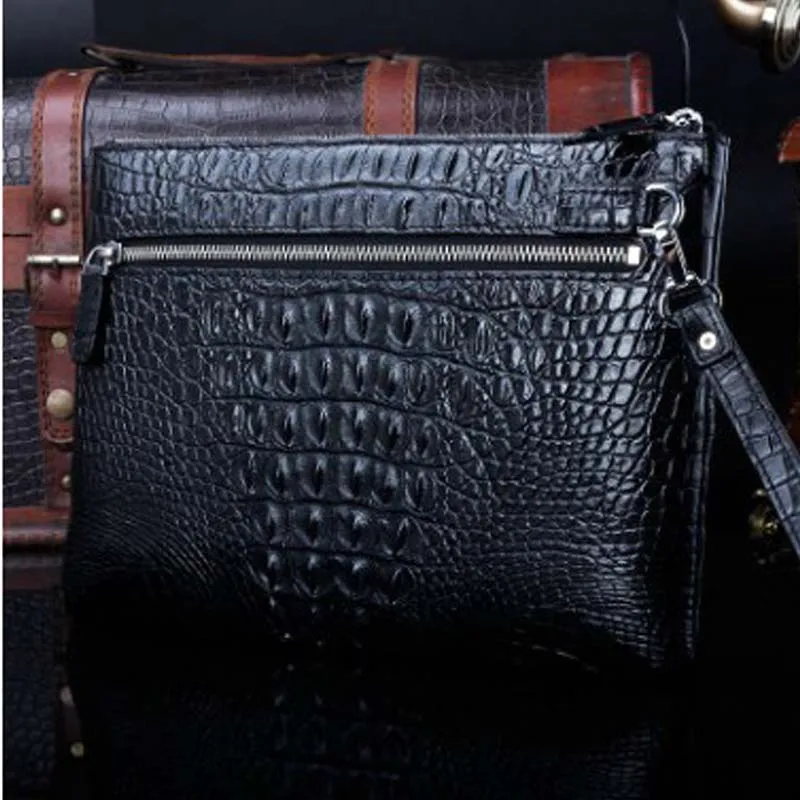 ourui crocodile  men  business  Hand bag  Bone skin  large capacity  men crocodile bag male men clutch bag