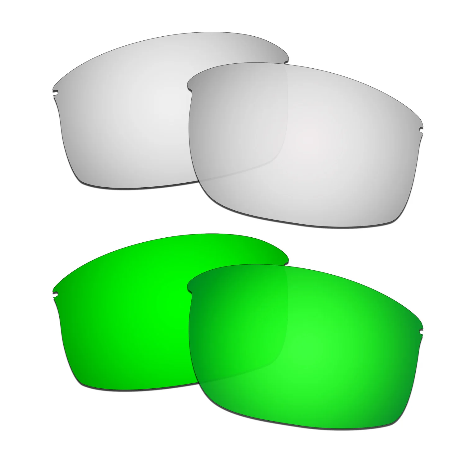 

HKUCO Polarized Replacement Lenses For Wiretap-New Sunglasses Silver/Green 2 Pairs