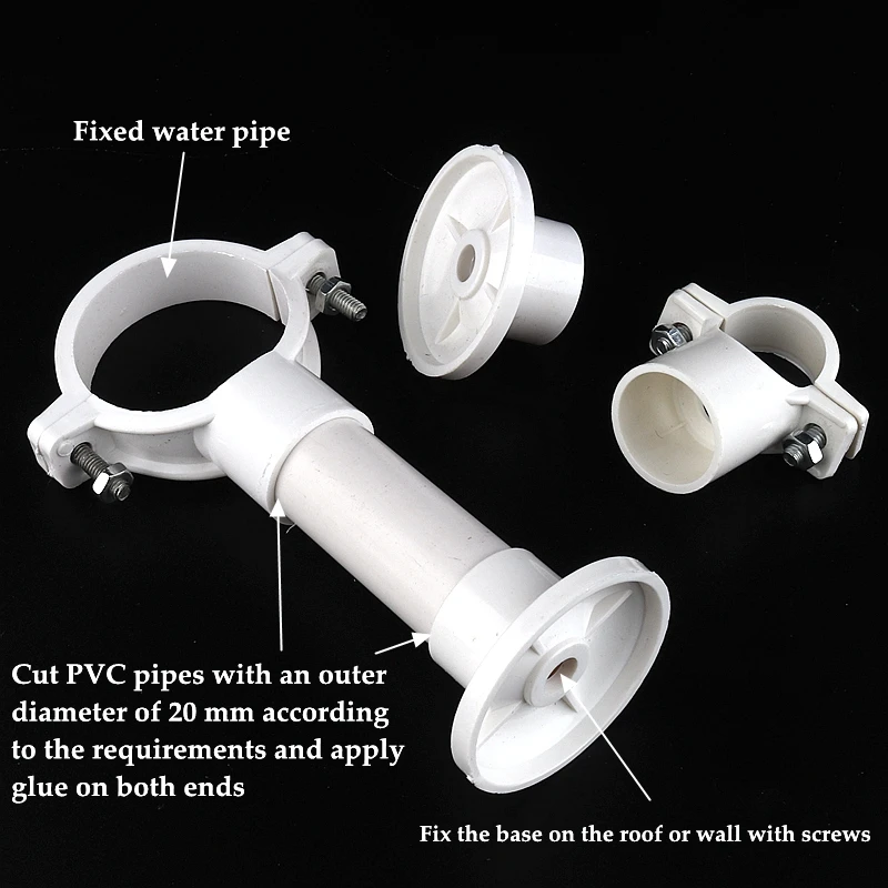 10pcs Inner Dia 20~40mm PPR Pipe Clamp Fittings for 20~40MM OD Pipe Connector Water Pipe Clip Clamp With Screw-Fixed Base