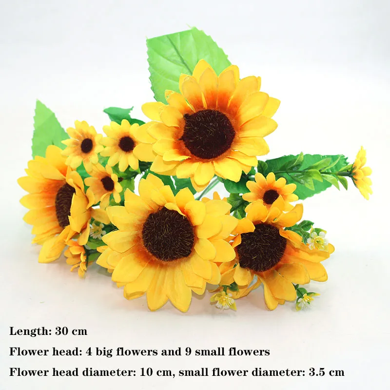 Yellow variety autumn fake tea rose peony silk flower autumn gerbera daisy fake flower plastic DIY wedding home accessories