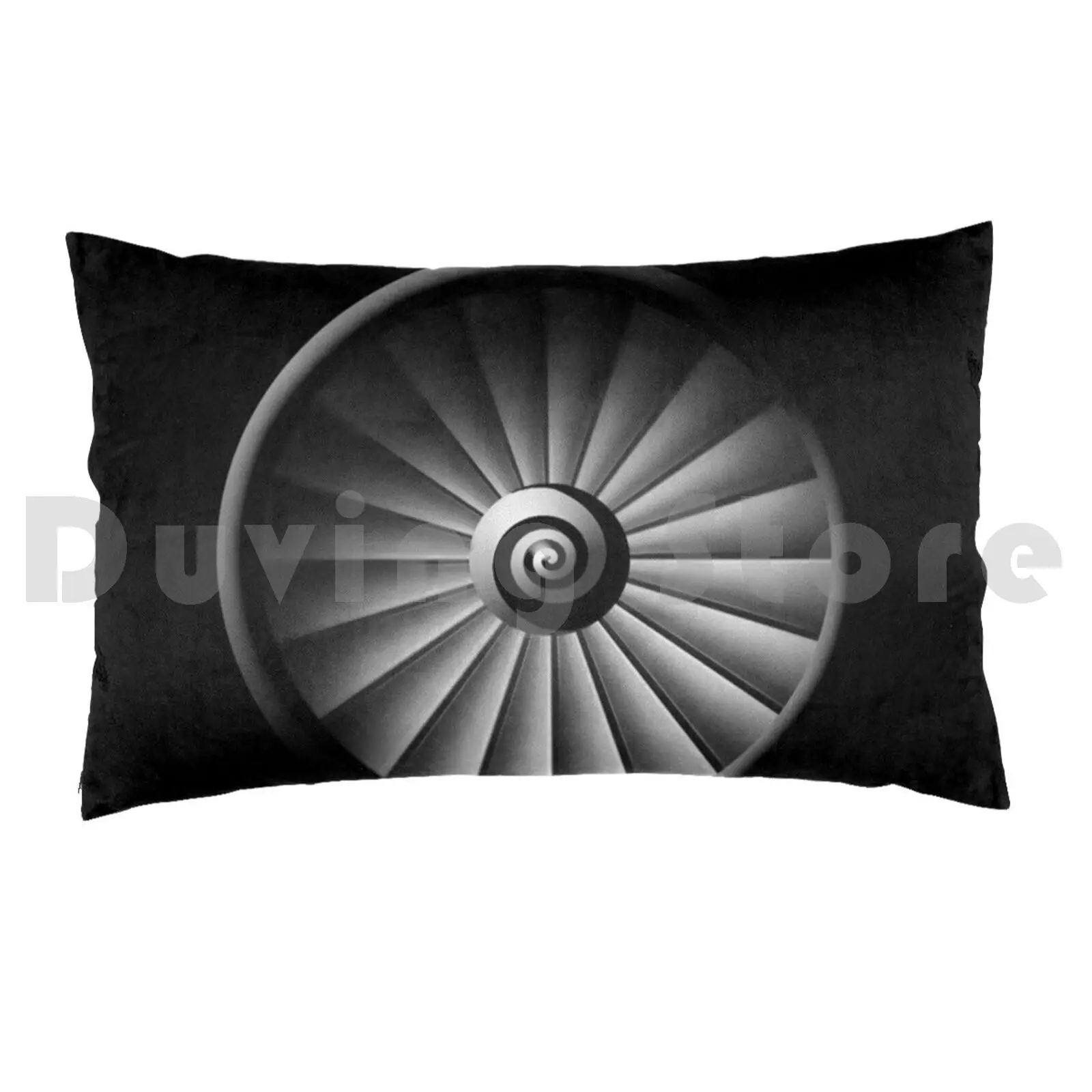 Jet Engine Pillow Case Printed 50x75 Fan Nose Aeroplane Aviation Prop General Blade Pilot Transportation Aero