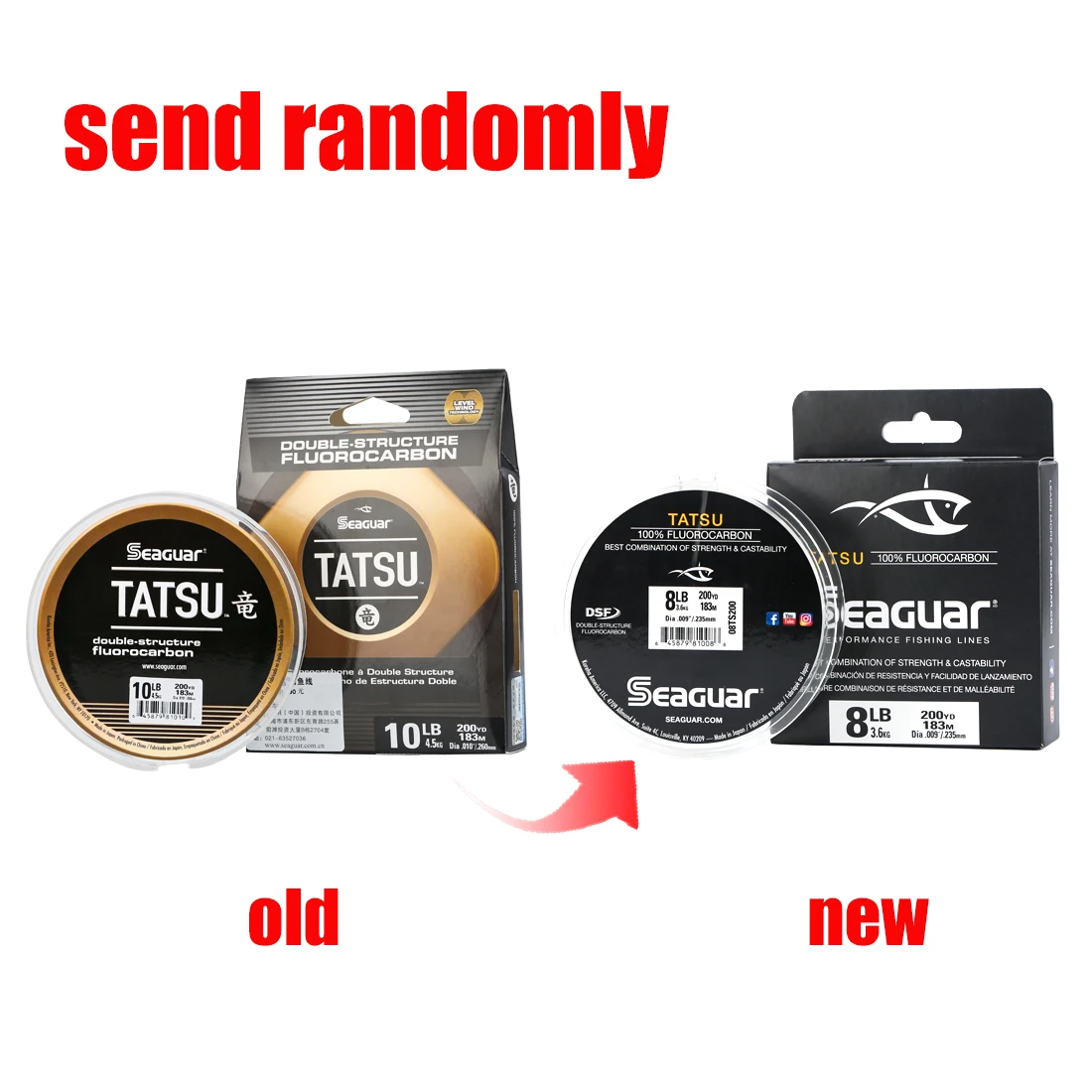 SEAGUAR TATSU Fluorocarbon Fishing Line Linhas Pesca 183M Carbon Fiber JAPAN Monofilament Freshwater Fishing Tackle 6LB-12LB