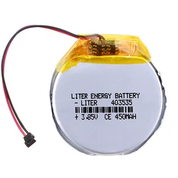 Batería redonda de polímero de litio recargable para reloj inteligente, repuesto lem5 lem 5, 3,7 V, 3,85 V, 403535, 450mAh, para Finow x3, Finow x5