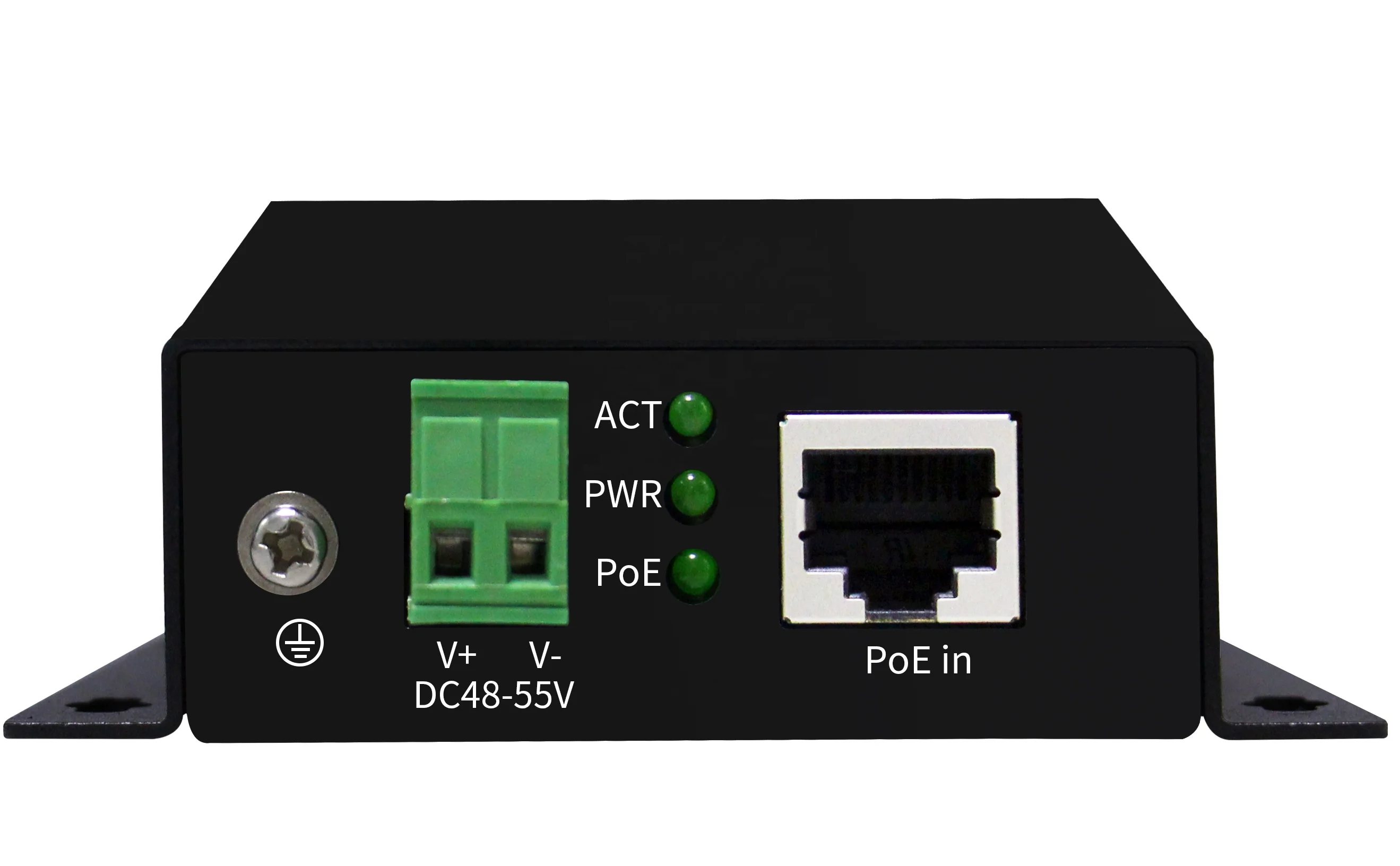 TLT-TECH IEEE802.3af at 10/100Mbps POE switch extender for ip camera 250meter for outdoor use with metal shell