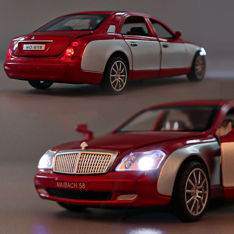 1:32 Maybach S600 Alloy Classic Car Model Diecast Metal Toy Vehicles Car Model Simulation Collection Childrens Gift