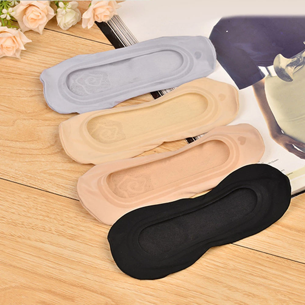 Women Low Cut Solid Color Invisible Trainer Ballerina Footsies Soft Boat Socks