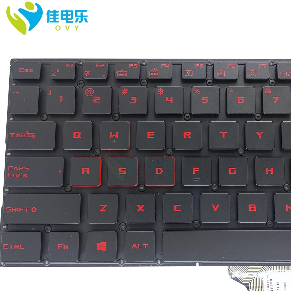 US Belgium AZERTY Backlit Keyboard For Asus ROG Strix GL702 VT GL702VM GL702VS GL502 VM GL502VS Gaming Laptop Red Keycap Teclado