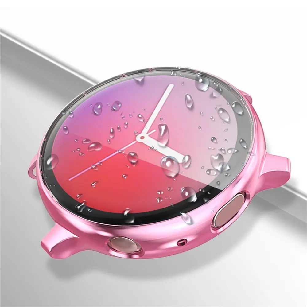 Slim Full Cover 40mm 44mm TPU Watch Case For Samsung Galaxy Watch Active 2 Electroplate Screen Protector