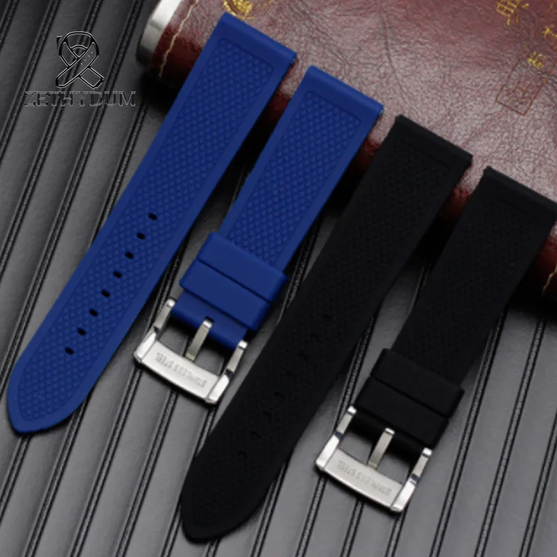 Blue Angel watch band Citizen AT8020 Armani waterproof silicone watch band  20 22mm 23mm Silicone Sports watchband simple strap