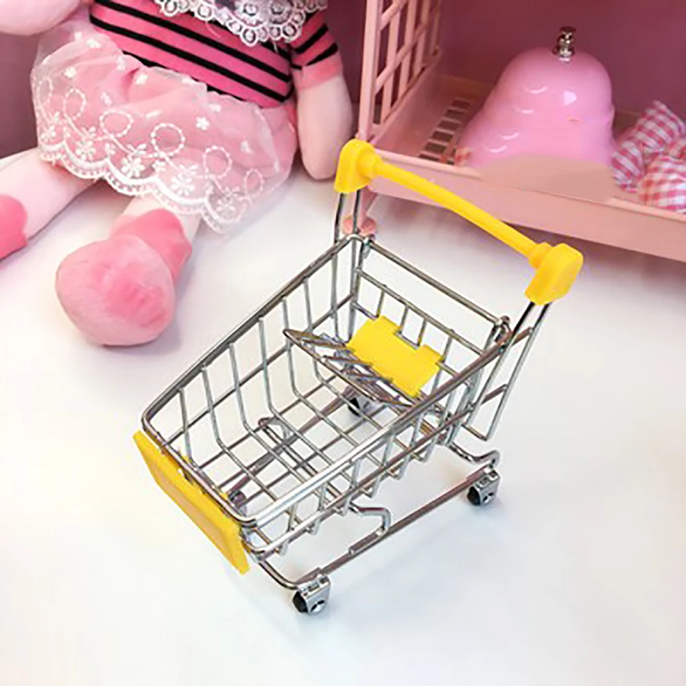 Creative Mini Children Handcart Simulation Small Supermarket Shopping Cart Utility Cart Pretend Play Toys Strollers Kids Gift