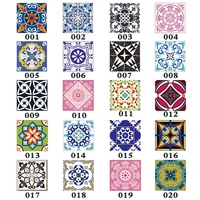 15pcs/set 8/10/12cm Bohemian Style Tiles Wall Sticker Table Bathroom Waist Line Art Mural Home Decor Floor Dagonal Wallpaper