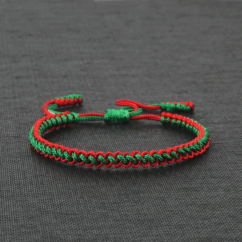 3 stile rosso verde colore intrecciato braccialetto donne di alta qualità polso di natale braccialetti coppia Pulsera amicizia gioielli regalo nuovo