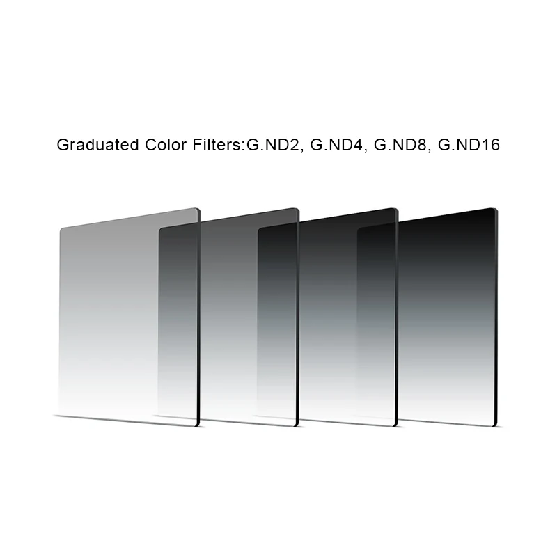 8 PACK Graduated Grey Full Color Square ND Filter ND2 ND4 ND8 ND16 Neutral Density Filter for Cokin P series D5200 D5300 D5500