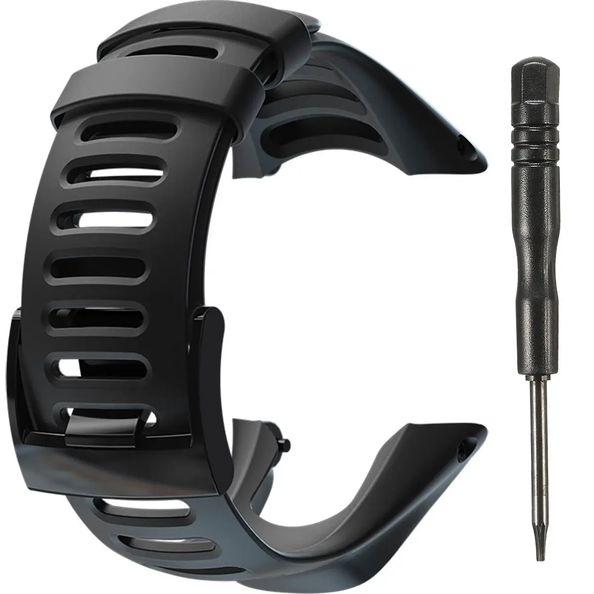 1Pcs Rubber Watch Bands Strap With Black Stainless Steel Clasp Sport Waterproof 23mm For Suunto Ambit2 S Ambit2 Red and Ambit3