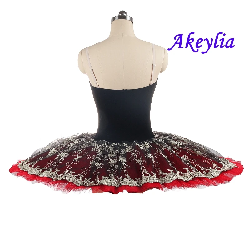 Adulto preto vermelho pré-profissional ballet tutu branco preto vestido de balé traje crianças panqueca ballet tutu palco dança wear meninas