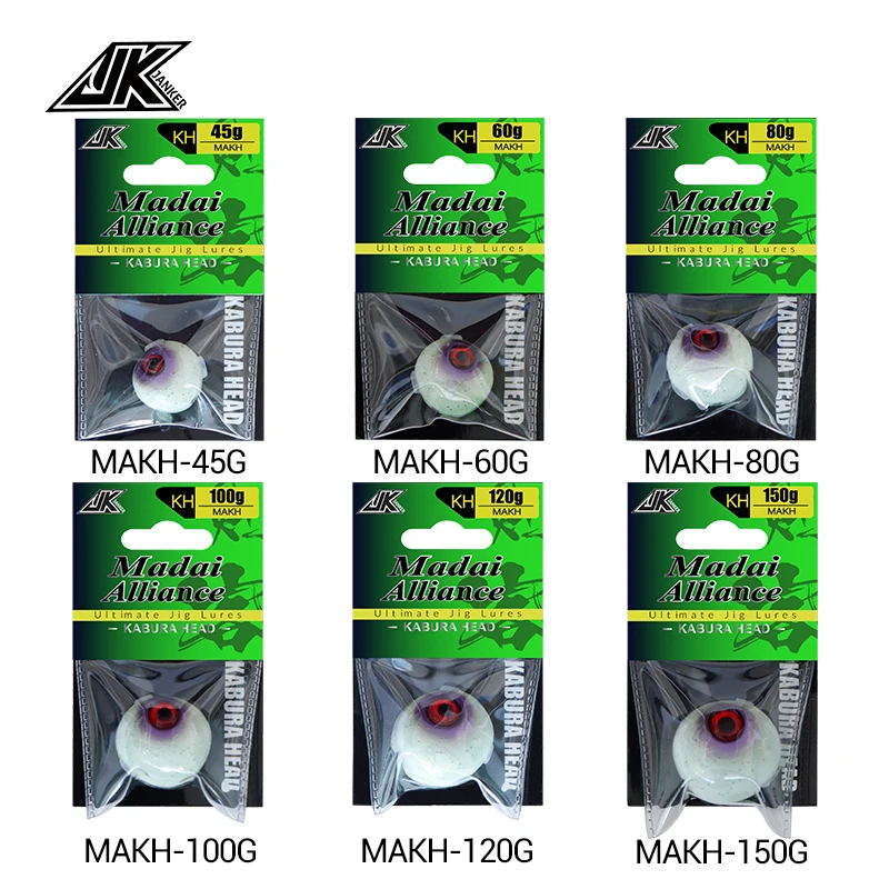 JK New Product 45G / 60g / 80g / 100g / 120g 150G Madai Alliace sliding mold Jig Jig Bait Red Snapper Sea Fishing Bait Boat