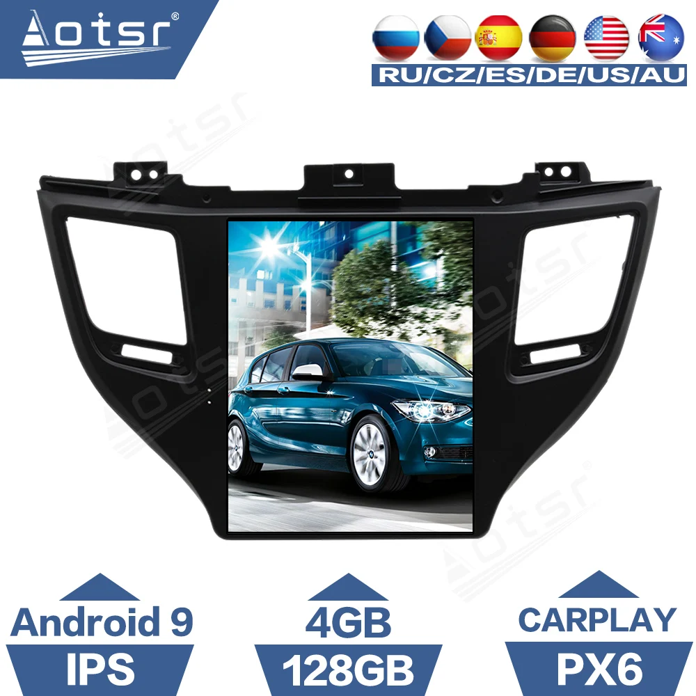 For Hyundai Tucson 3 2015 - 2018 DSP Vertical Screen Android Car Radio GPS Navigation CarPlay PX6 IPS Player No 2Din Autoradio