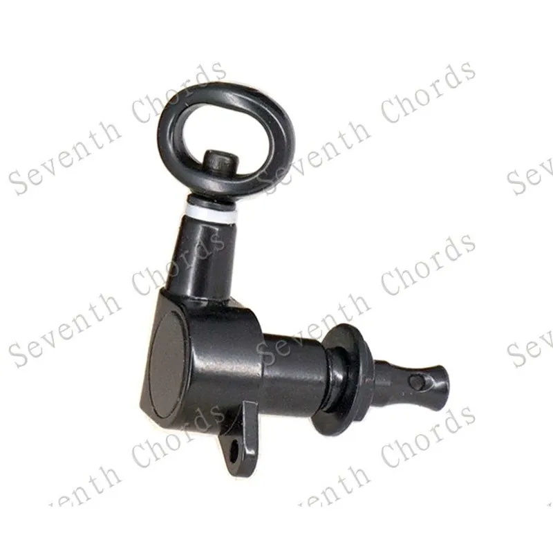 Ein Set mit 6 schwarzen Inline-Mechaniken mit hohlem Griff für elektrische und akustische Gitarren – Zubehörteile – Detail 3