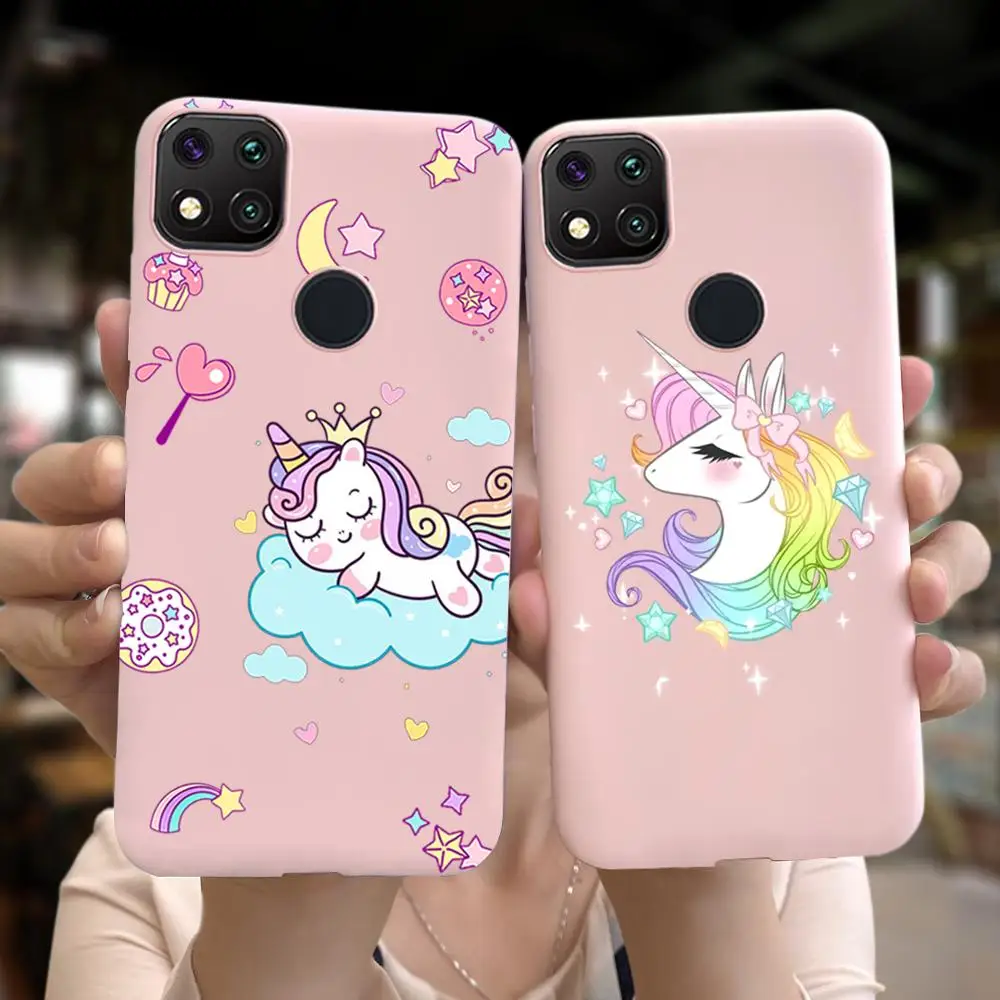 Cartoon Unicorn Cover For Xiaomi Redmi 9c 9a 9 8 8a 7a 7 6a 6 Note8t Note8 Pro Note9 pro Max Note9s Candy Silicone Case Soft