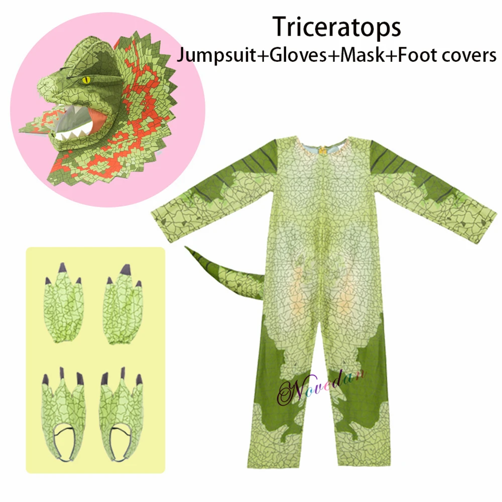 Bé Bé Trai Bé Gái Anime Trang Phục Hóa Trang T-REX Khủng Long Trang Phục Con Jumpsuit Phù Hợp Với Halloween Purim Carnival Trang Phục Hóa Trang Cho trẻ Em