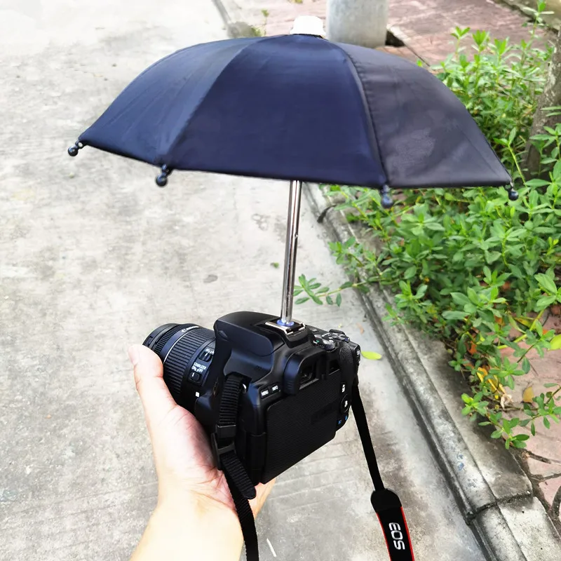 DSLR Camera Umbrella sunshade Hot Shoe cover rainy Holder For Canon Nikon Fuji Samsung Leica sony Olympu LUMIX mirrorless phone