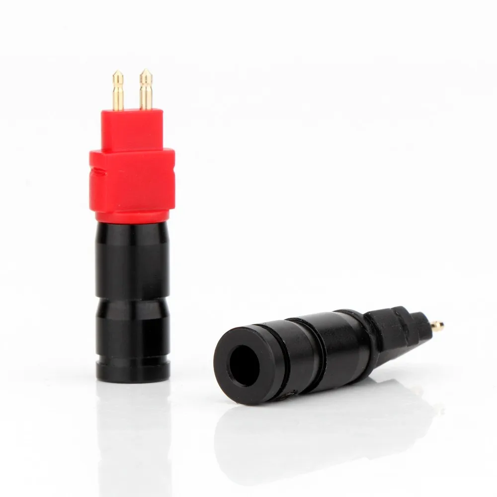 Preffair 2 Pair 골드 도금 이어폰 핀 o 잭 케이블 와이어 커넥터 금속 플러그 HD650 HD600 HD580 HD25 HiFi 헤드셋