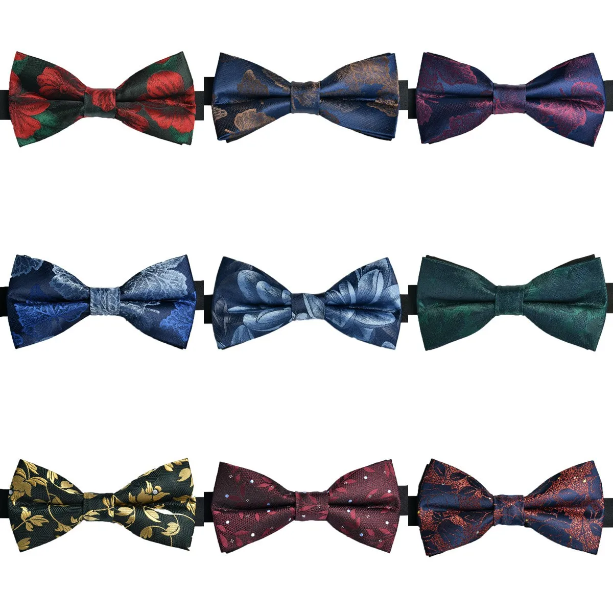 

Men Retro Flower Pre-tied Bow Tie Wedding Party Tuxedo Business Double Layer Bow Tie