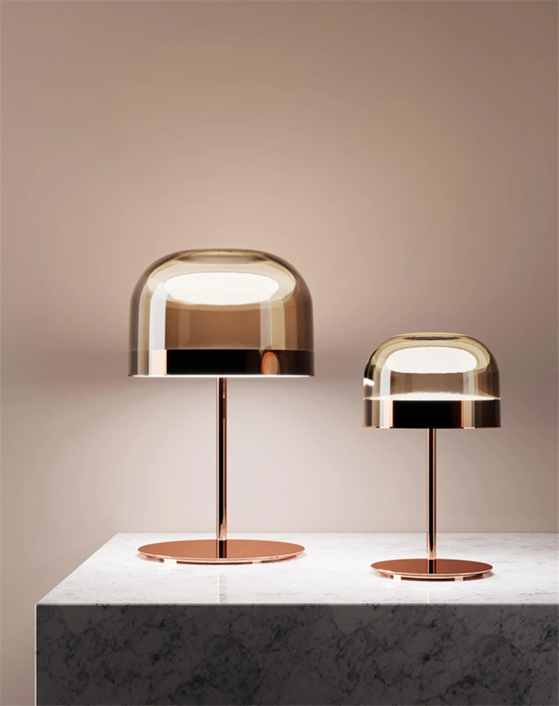 Lámpara de mesa con forma de seta nórdica para el hogar, luminaria Led de diseño moderno de lujo para escritorio, sala de estar, dormitorio, mesita de noche